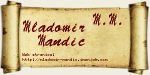 Mladomir Mandić vizit kartica